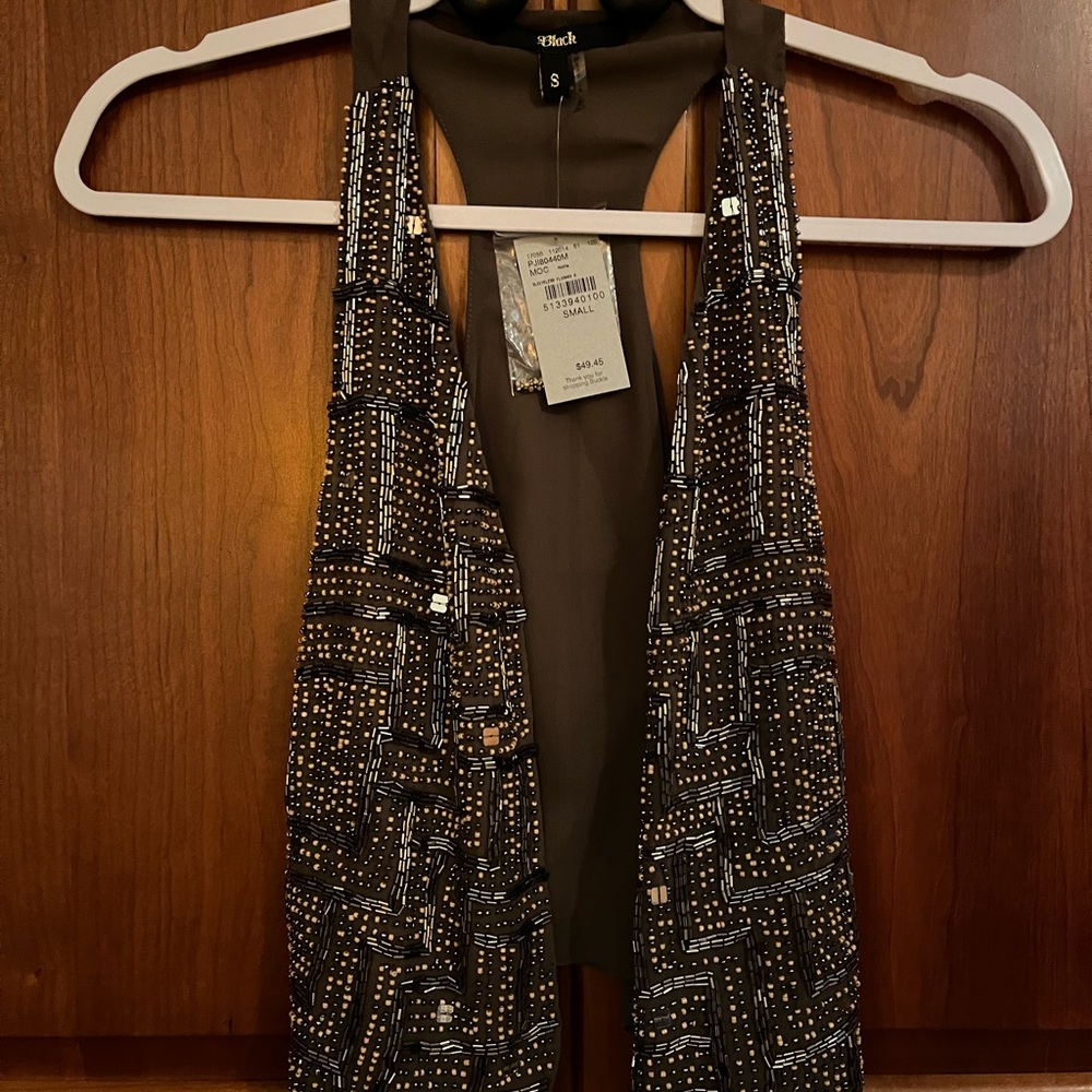 Buckle Beaded Vest S